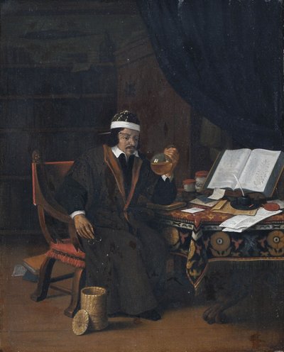 Erudito en el estudio de Evert Oudendijk